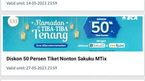 Promo Aktivasi Sakuku m.tix .
